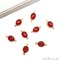 Natural Crystal Oval Gemstone Charms, Birthstone Pendant, 17x10mm Gold Plated Double Bail Bezel Connector 1PC, GemMartUSA (50215)
